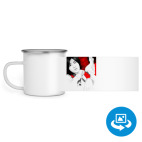 Кружка металлическая белая (круговая запечатка)