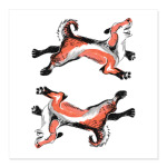 Собака в японском стиле