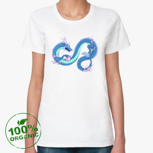 Женская футболка из органик-хлопка Китайский дракон