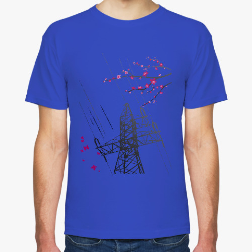 Футболка с принтом Сакура. ЛЭП