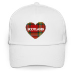 Кепка / бейсболка, белая (печать) Love Scotland