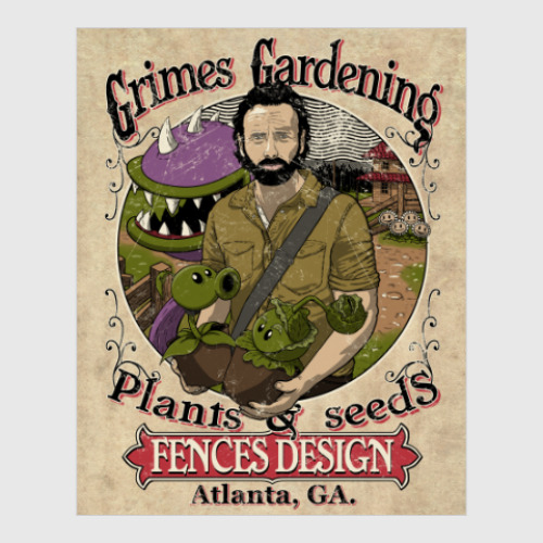 Постер с принтом  Walking Dead Ходячие мертвецы