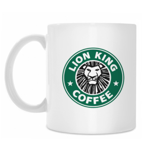 Кружка с принтом Lion king coffee