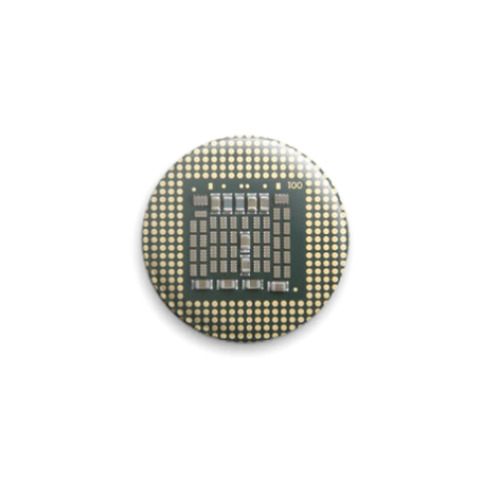 Значок 25мм с принтом  Процессор