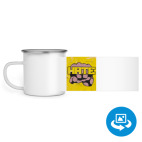 Кружка металлическая белая (круговая запечатка)