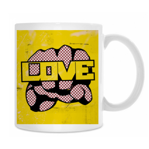 Кружка с принтом Love vs hate