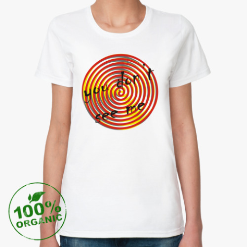 Женская футболка из органик-хлопка с принтом you don't see me