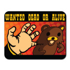 Коврик для мыши Pedobear: Wanted Dead or Alive