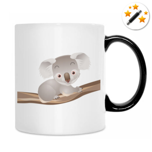 Кружка-хамелеон с принтом Коала