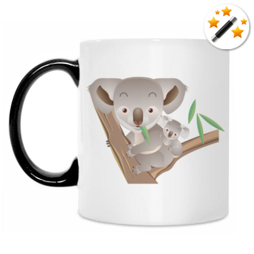 Кружка-хамелеон с принтом Коала