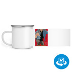 Кружка металлическая белая (круговая запечатка)