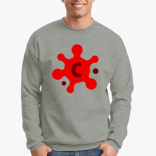 Свитшот с принтом Коронавирус 2D