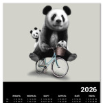 Панды на велосипеде