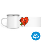 Кружка металлическая белая (круговая запечатка)