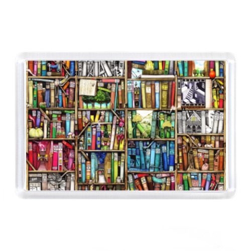 Магнит с принтом  'Книжный город'