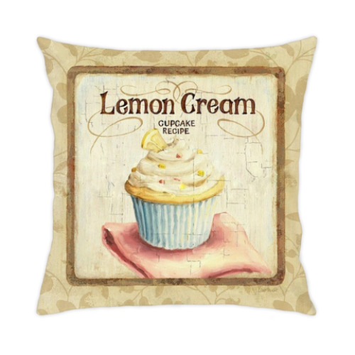 Подушка с принтом Cupcake