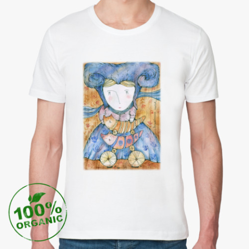 Футболка из органик-хлопка с принтом Волшебница Котов