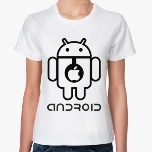 Классическая футболка с принтом  Android