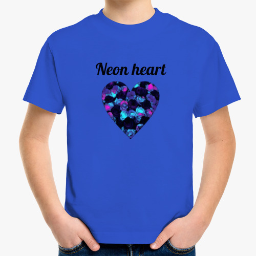 Детская футболка Неоновое сердце