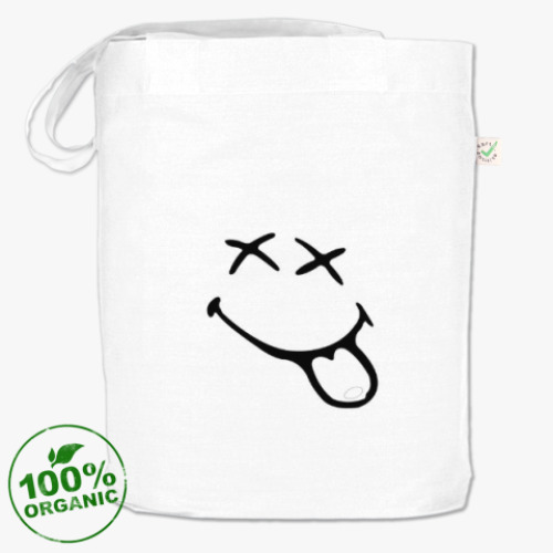 Сумка шоппер с принтом Смайлик