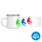 Кружка металлическая белая (круговая запечатка)