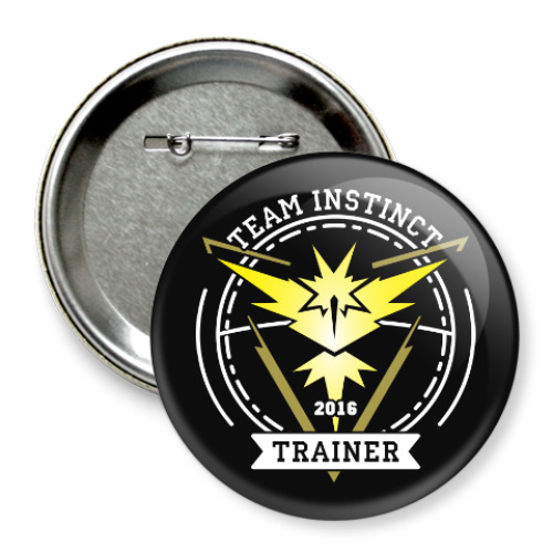 Значок 75мм Покемоны. Team Instinct