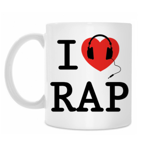 Кружка с принтом I Love Rap