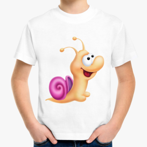 Детская футболка с принтом УЛИТКА