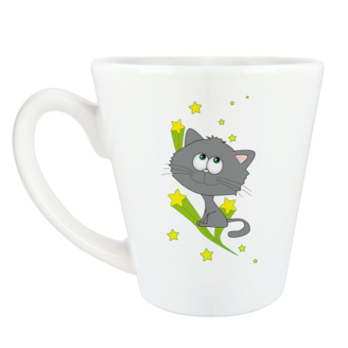 Чашка Латте с принтом Kisa