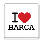 Магнит 6.5 x 6.5 см I Love Barca