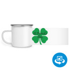 Кружка металлическая белая (круговая запечатка)