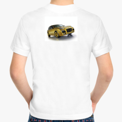 Детская футболка с принтом Porsche Cayenne