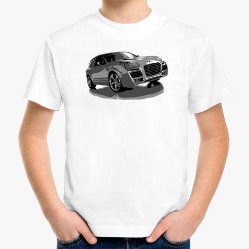 Детская футболка с принтом Porsche Cayenne