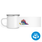 Кружка металлическая белая (круговая запечатка)