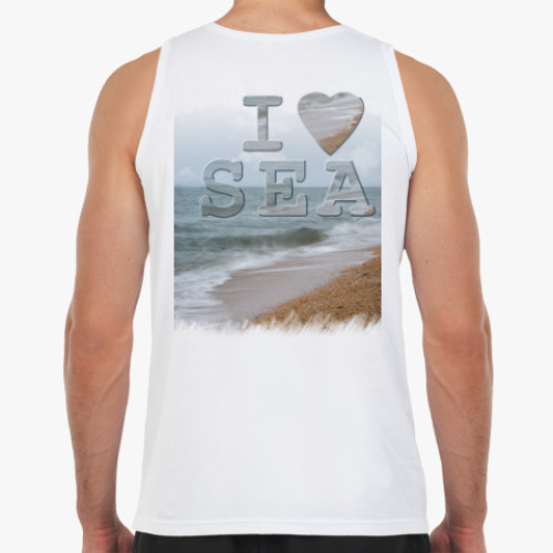 Майка с принтом I LOVE SEA
