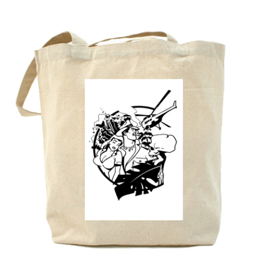 Сумка шоппер с принтом advanture