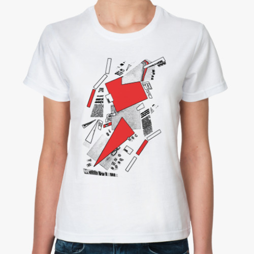 Классическая футболка с принтом  «Композиция»