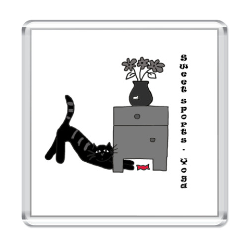 Магнит с принтом   Кото-Йога