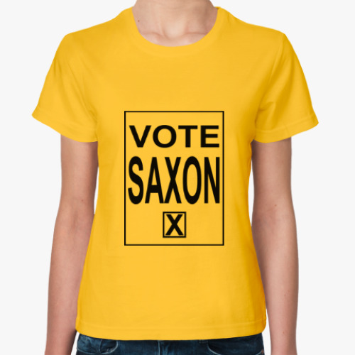 Женская футболка Vote Saxon Доктор Кто