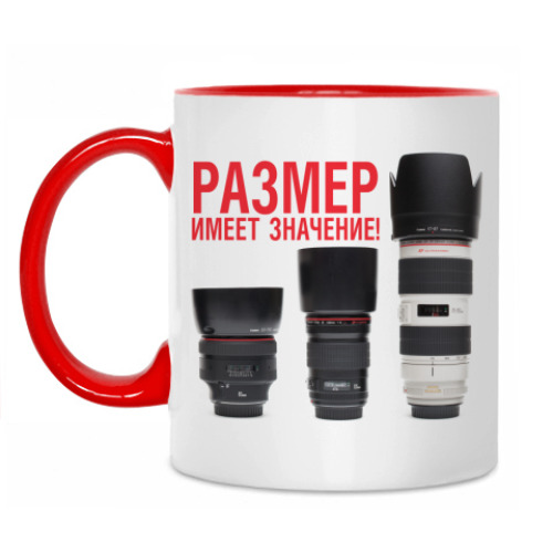 Кружка с принтом Размер имеет значение!