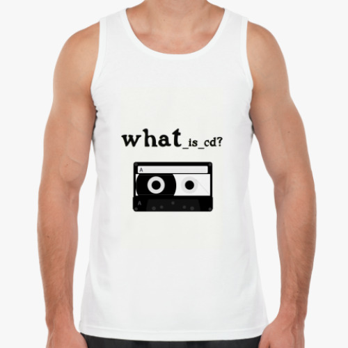 Майка с принтом What_is_cd?