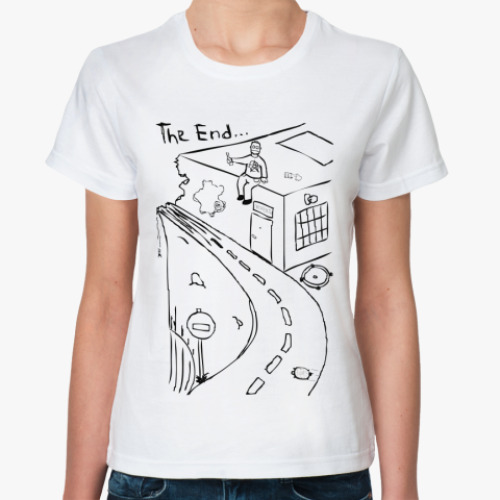 Классическая футболка с принтом The End...