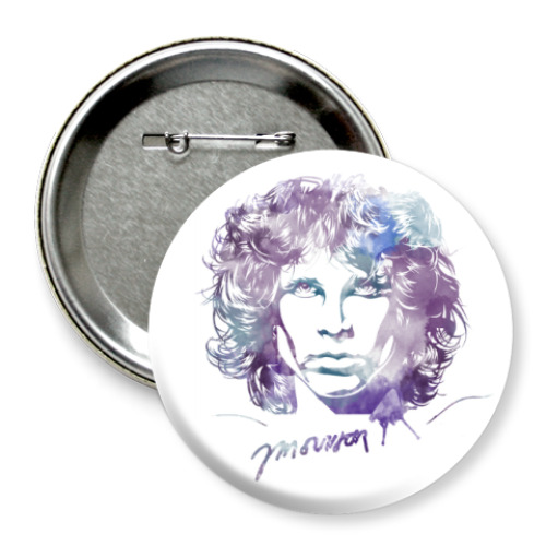 Значок 75мм с принтом Джим Мооррисон - The Doors