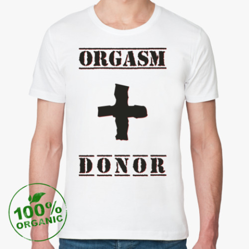 Футболка из органик-хлопка ORGASM DONOR