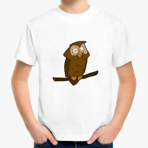Детская футболка с принтом Сова