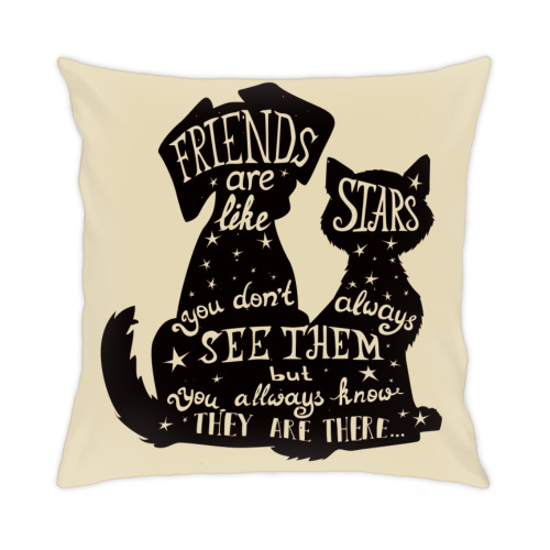 Подушка с принтом Friends