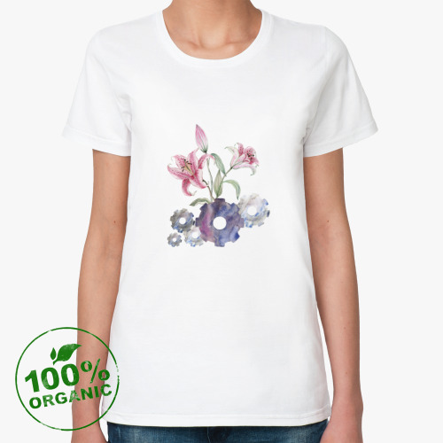 Женская футболка из органик-хлопка Тигровые лилии