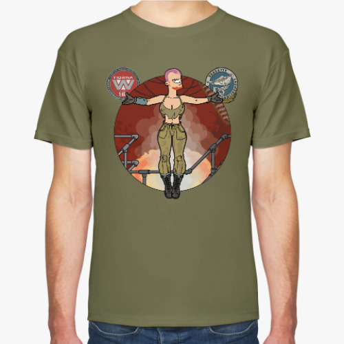 Футболка с принтом 'Футурама' / 'Чужой-3' - Лила / Рипли