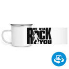 Кружка металлическая белая (круговая запечатка)