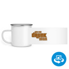 Кружка металлическая белая (круговая запечатка)